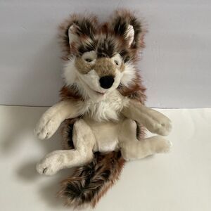 Folkmanis Gray Wolf Hand Puppet Realistic Full Body Plush 21”